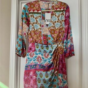 Zara Printed Floral Dress - Miami Day Party Going-Out Style